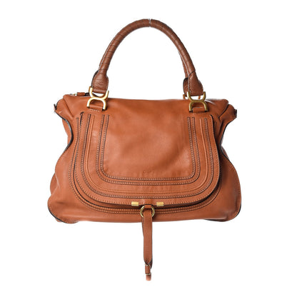 Chloe Calfskin Large Marcie Satchel Tan 1 of 13