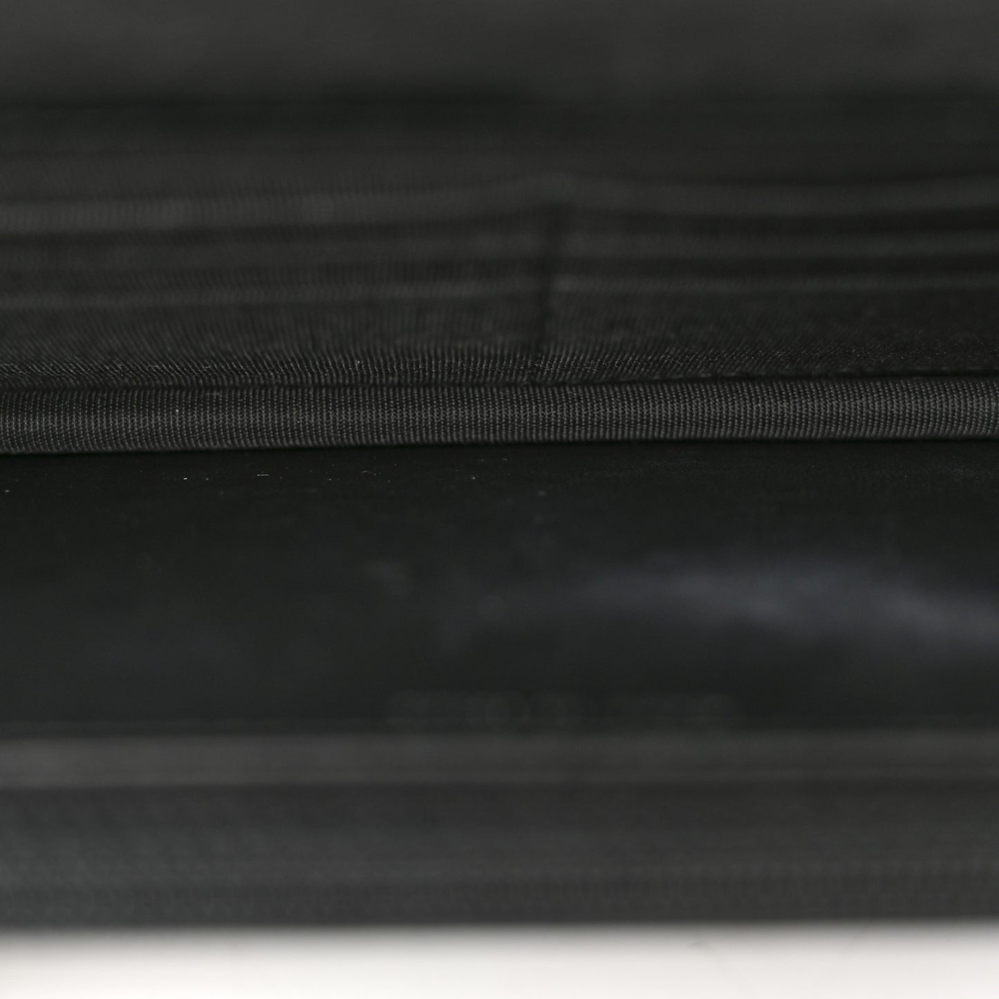 Crumpled Calfskin Quilted Wallet On Chain WOC So Black