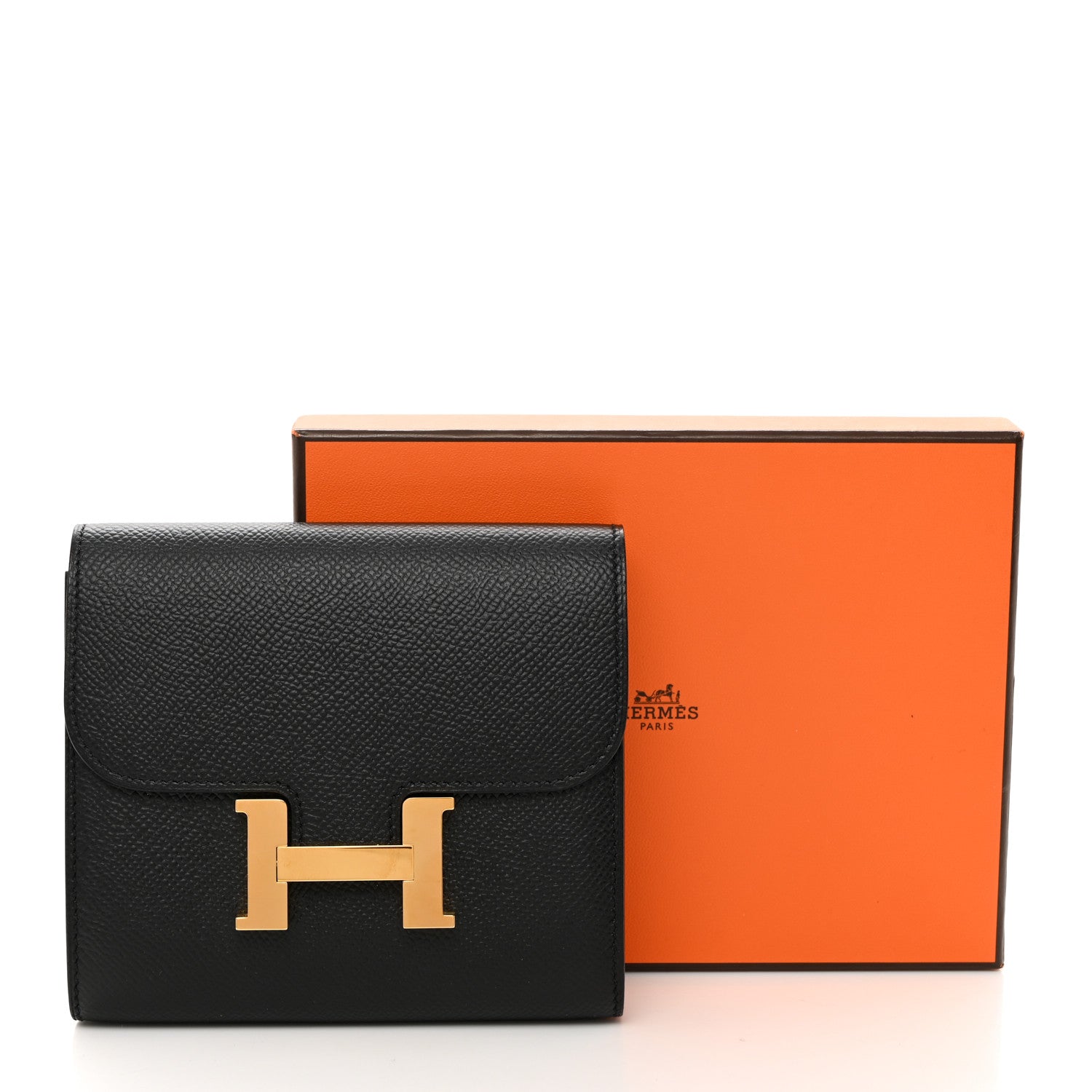 Hermes Epsom Constance Compact Passant Wallet Black 7 of 7