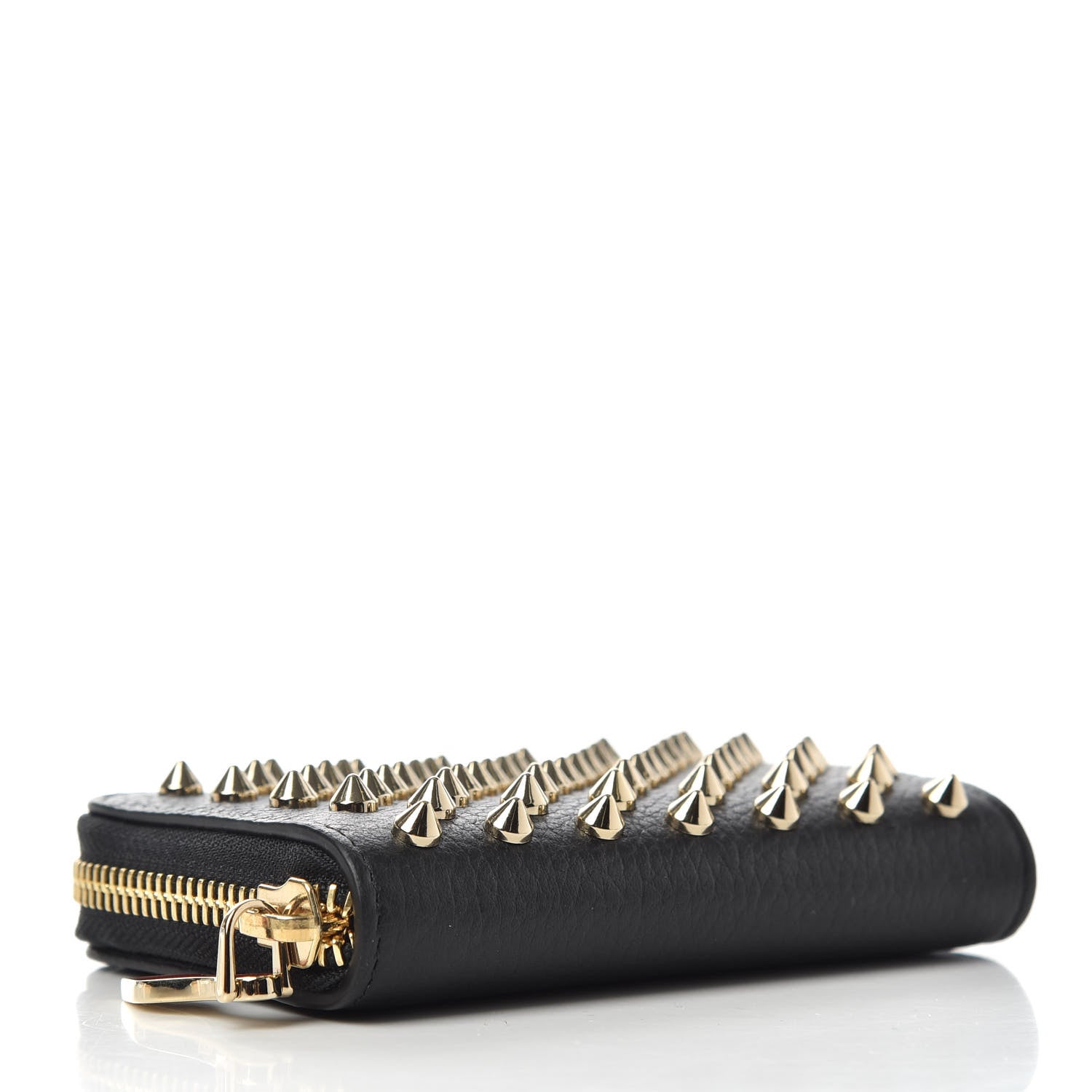 Christian Louboutin Calfksin Spiked Panettone Coin Purse Black 4 of 6