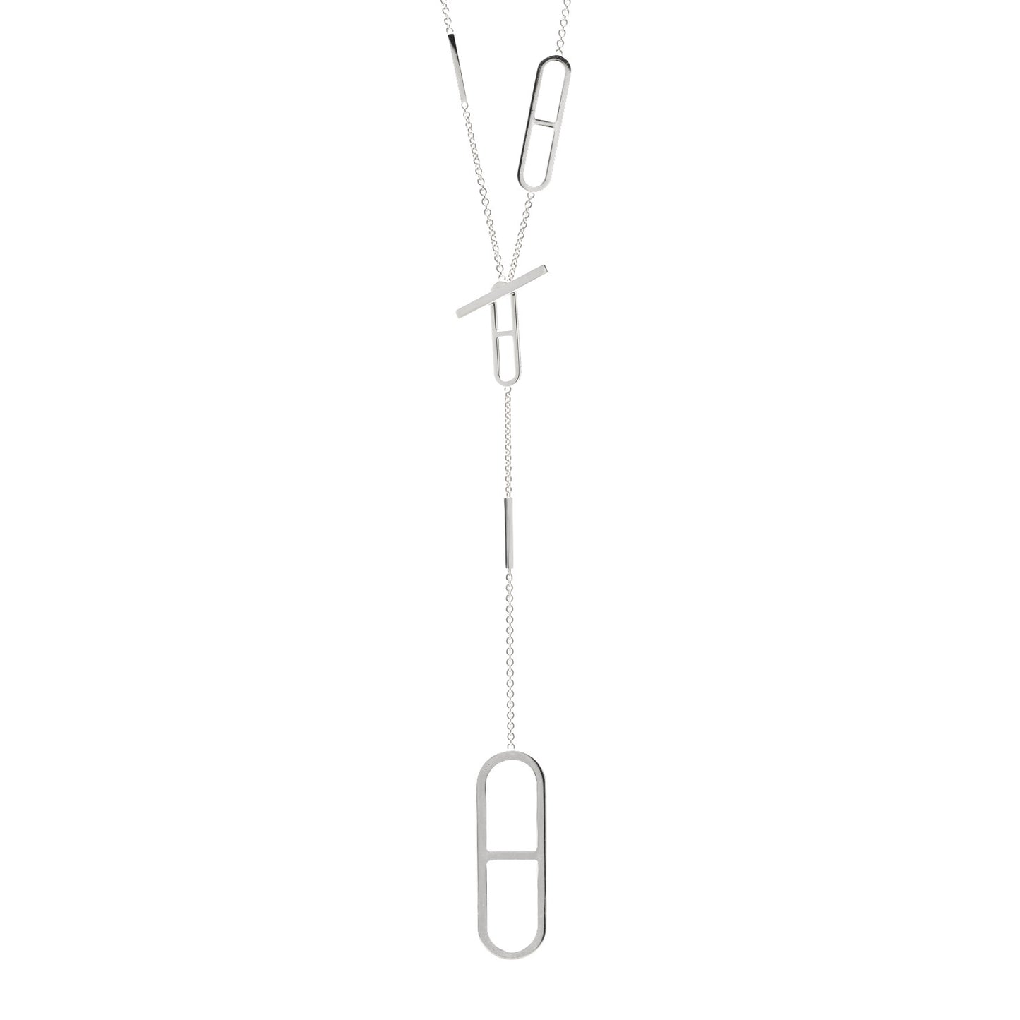 Sterling Silver Ever Chaine d'Ancre Long Lariat Necklace