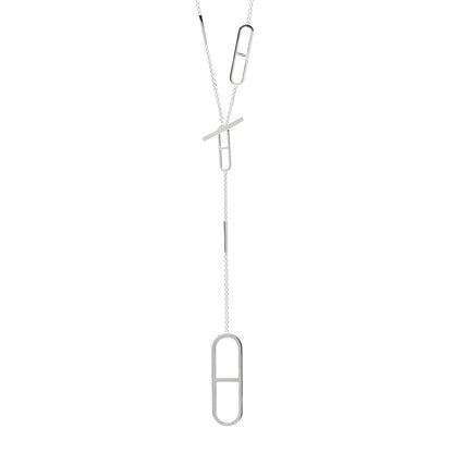 Hermes Sterling Silver Ever Chaine d'Ancre Long Lariat Necklace 1 of 4