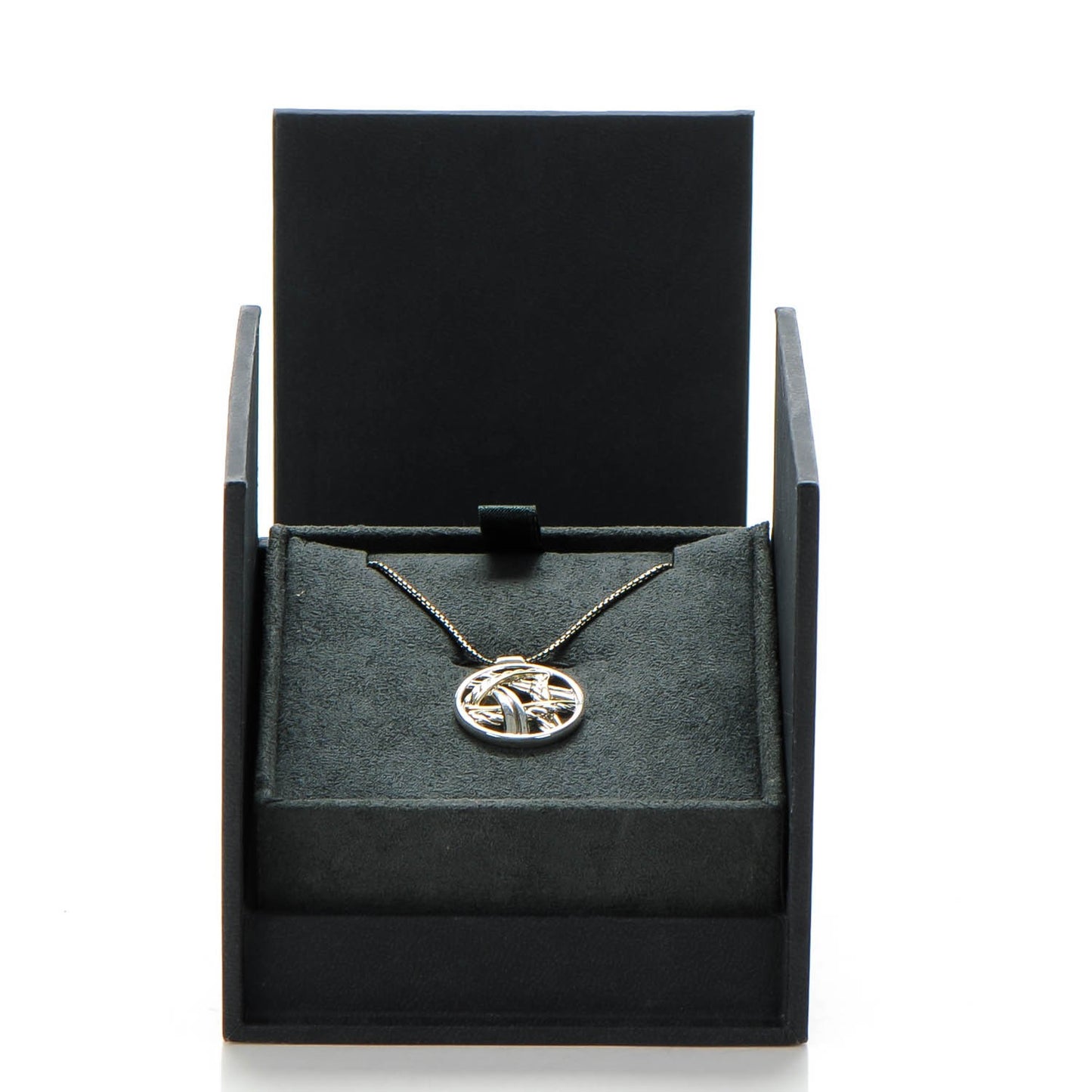 Sterling Silver 18K Yellow Gold Cable Pendant Necklace