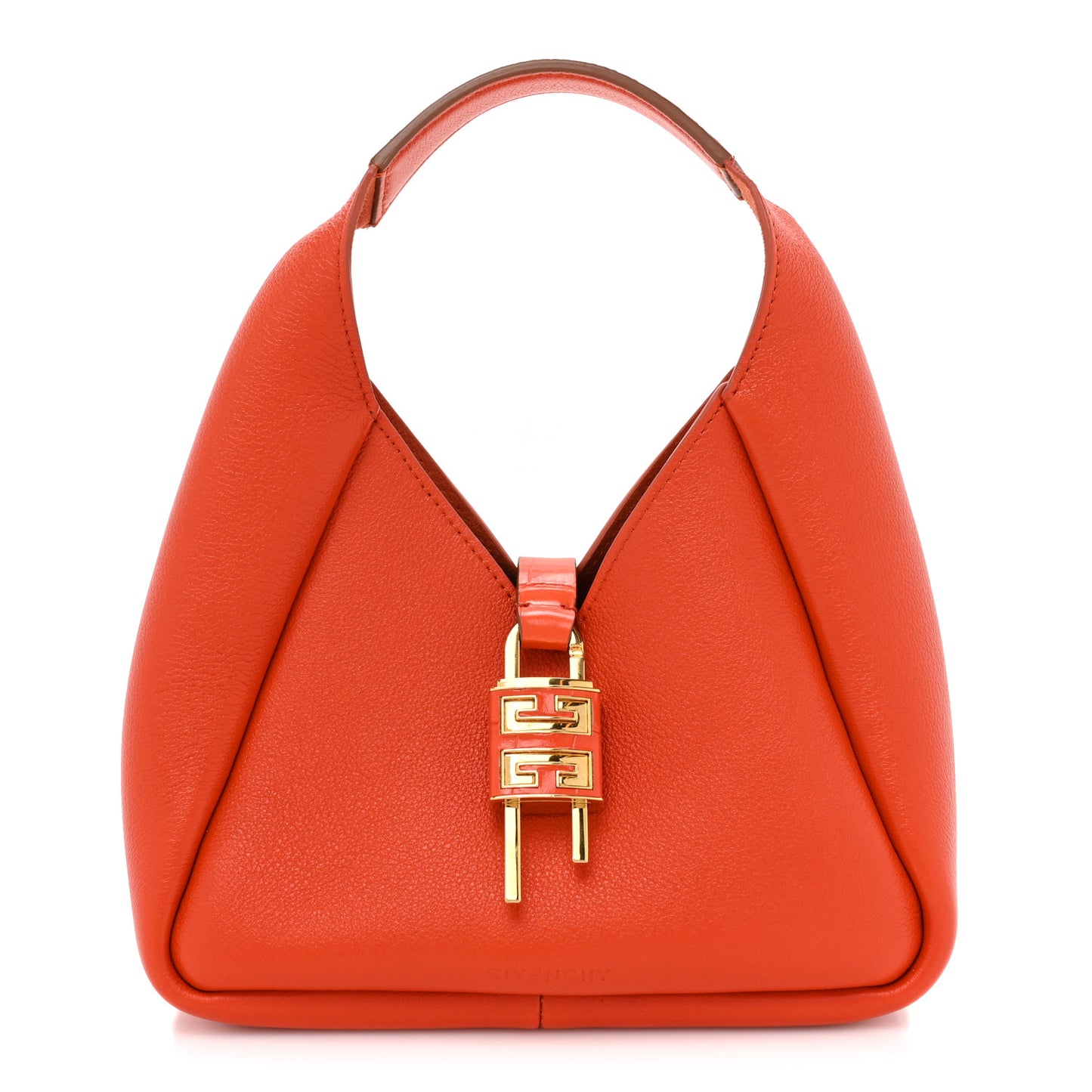 Textured Calfskin Mini G Hobo Orange