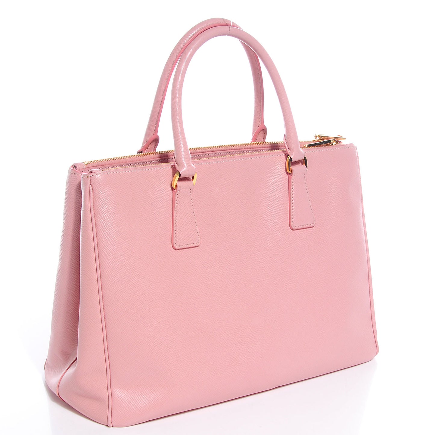 Saffiano Lux Medium Double Zip Tote Orchidea