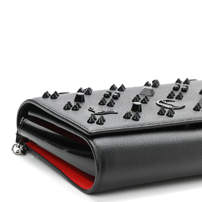 Christian Louboutin Calfskin Spikes Loubinthesky Paloma Clutch Black 9 of 11