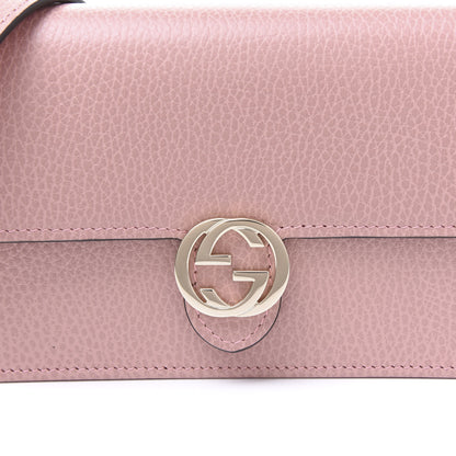 Gucci Dollar Calfskin Interlocking G Chain Wallet Soft Pink 8 of 9