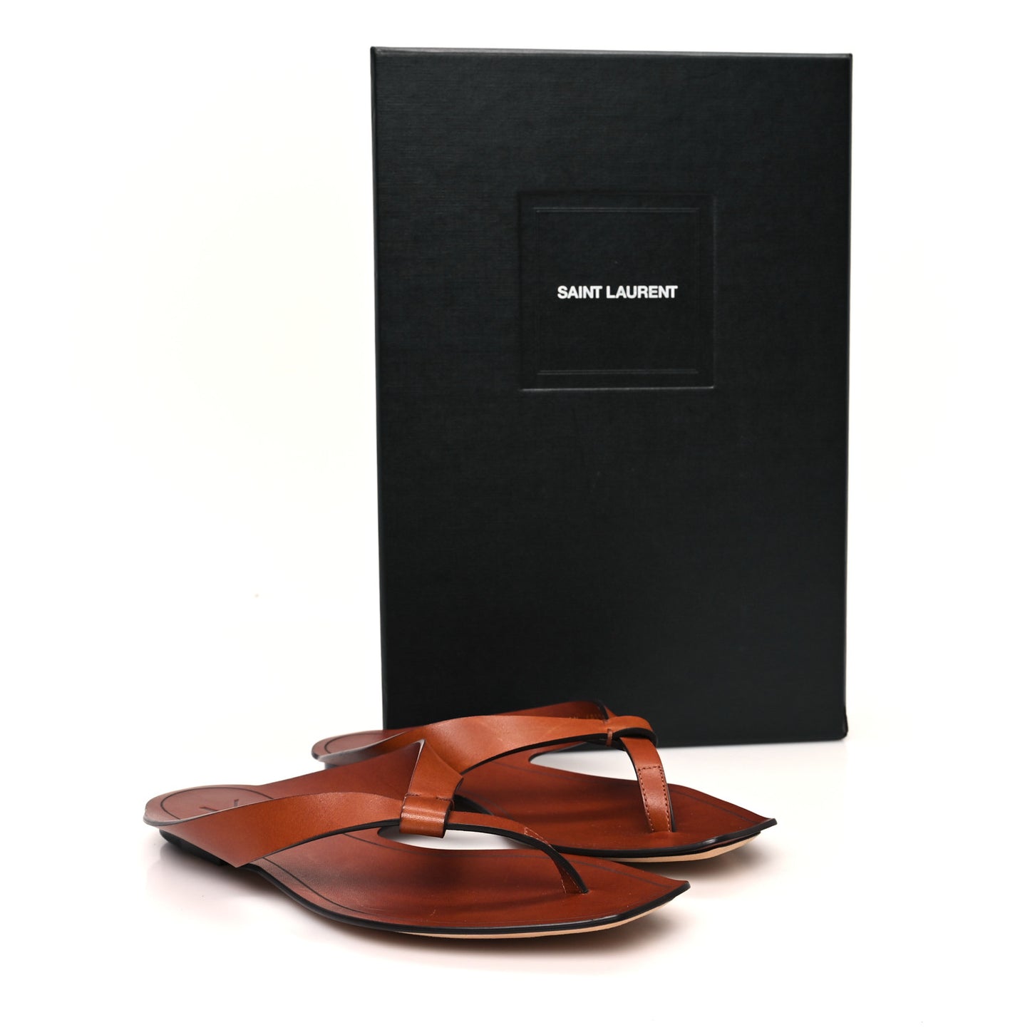 Calfskin Isla Slide Sandals 35.5 New Papaya