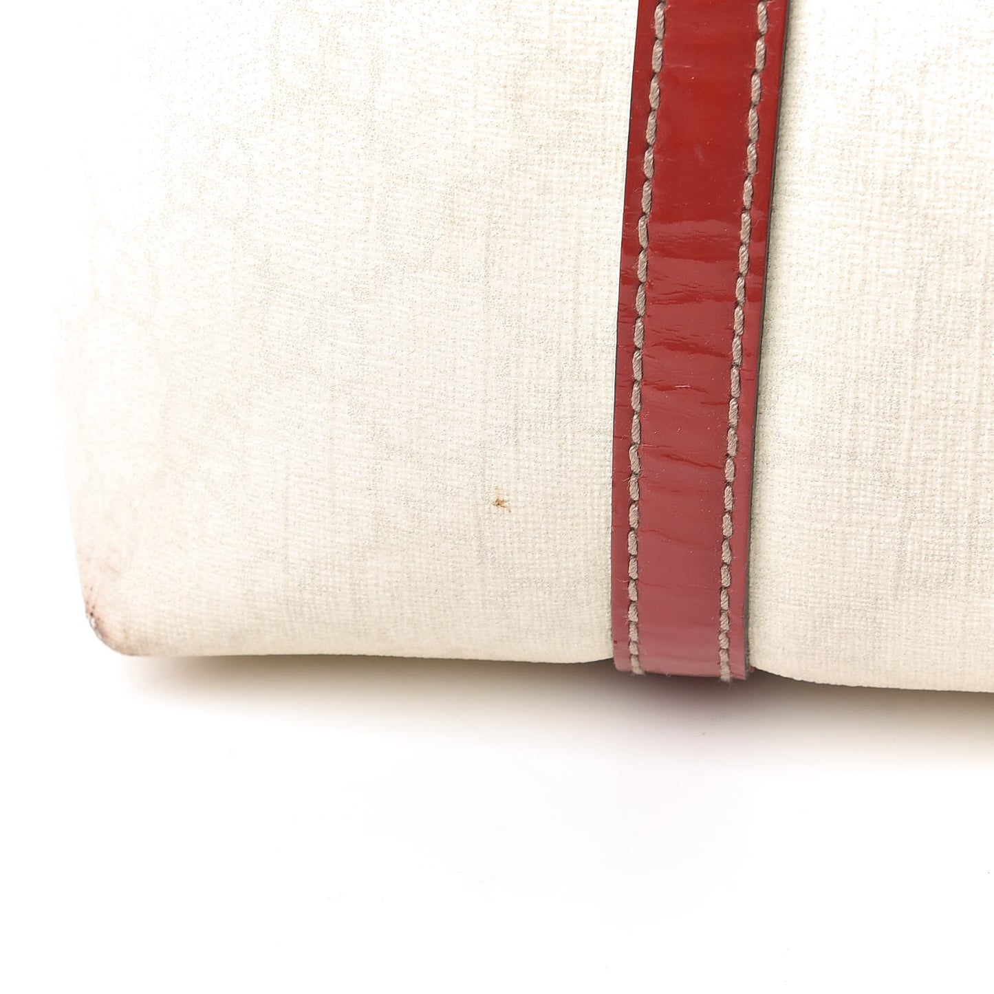 GG Plus Monogram Tattoo Heart Medium Joy Tote Off White Red