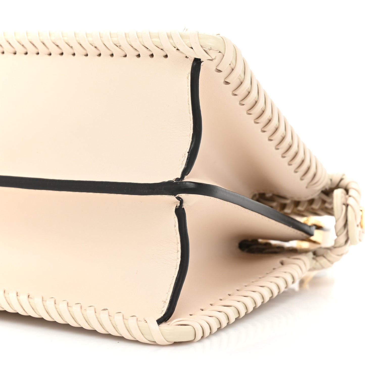 Vitello King Shiny Nappa Intreccio Petite Peekaboo I SEE U Satchel Camelia