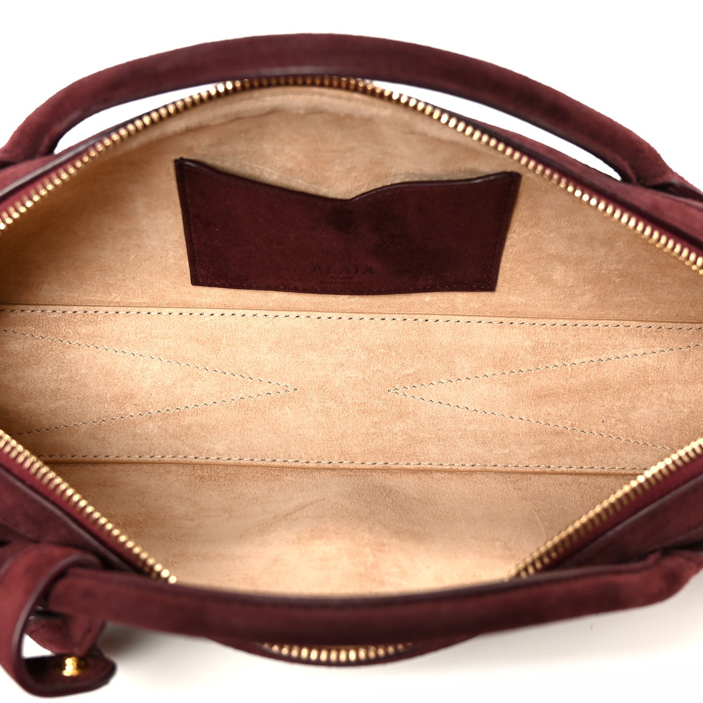 Suede Goatskin Teckel Clutch Rouge Grenat
