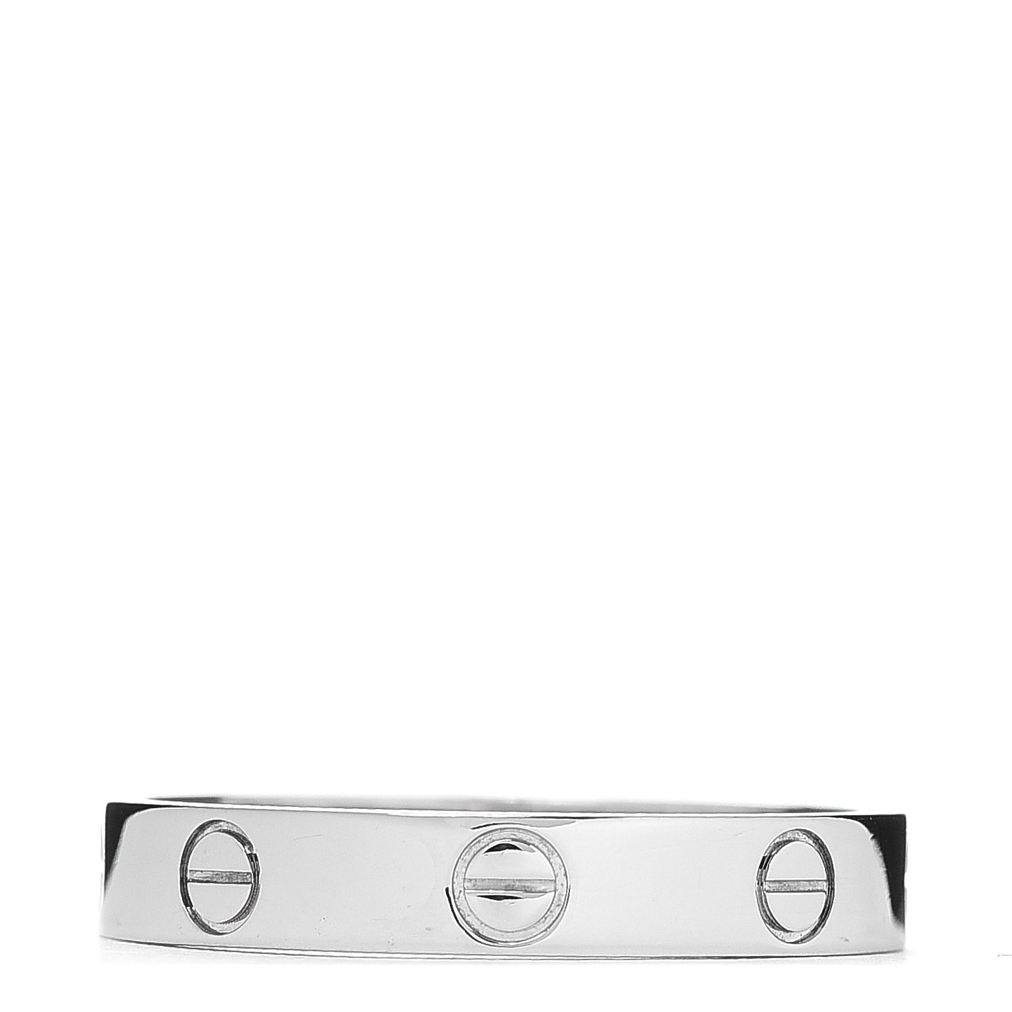 18K White Gold 3.5mm LOVE Wedding Band Ring 58 8.25