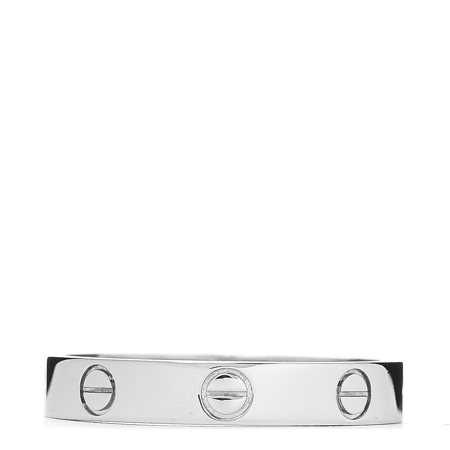 Cartier 18K White Gold 3.5mm LOVE Wedding Band Ring 58 8.25 1 of 4
