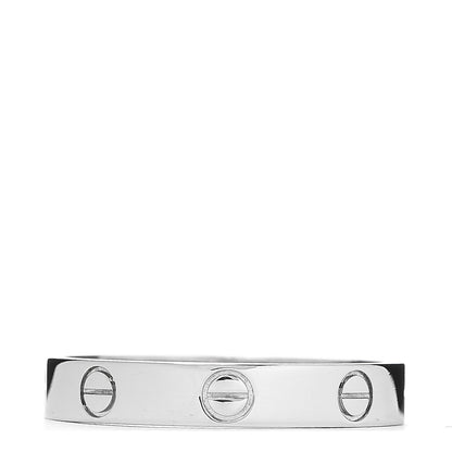 Cartier 18K White Gold 3.5mm LOVE Wedding Band Ring 58 8.25 1 of 4