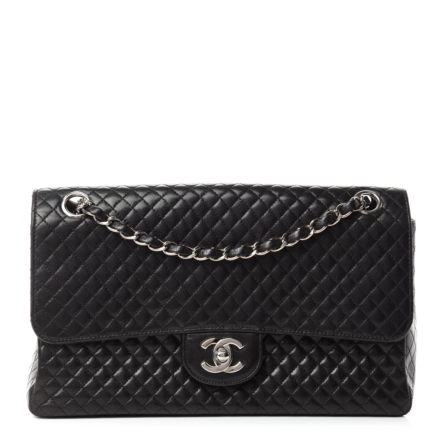 Chanel Lambskin Micro Quilted Medium Single Flap Black 1 of 13