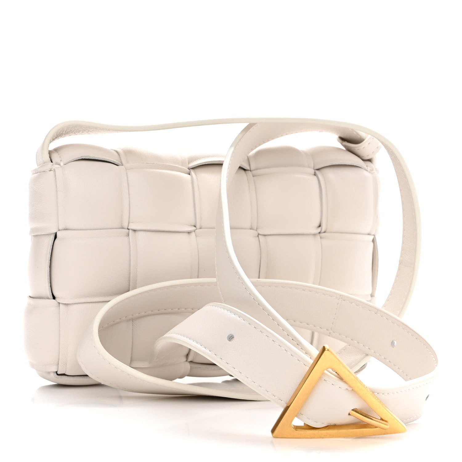 Bottega Veneta Nappa Maxi Intreccio Small Padded Cassette Crossbody Bag White 3 of 10