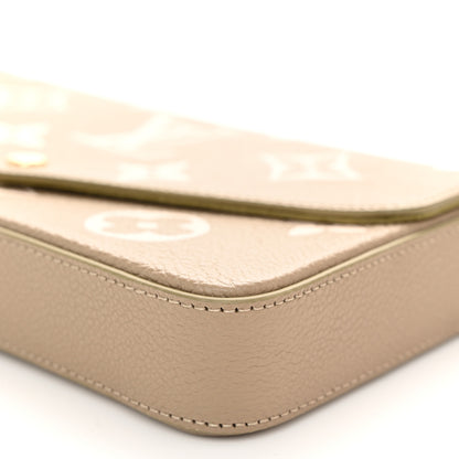 Louis Vuitton Empreinte Monogram Giant Felicie Pochette Tourterelle Creme 9 of 10