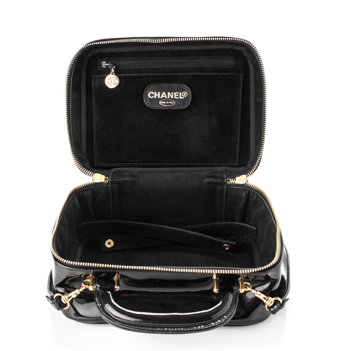 Patent Vanity Cosmetic Case Black