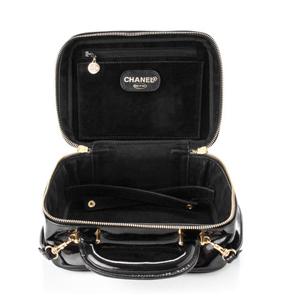 Chanel Patent Vanity Cosmetic Case Black 6 of 7