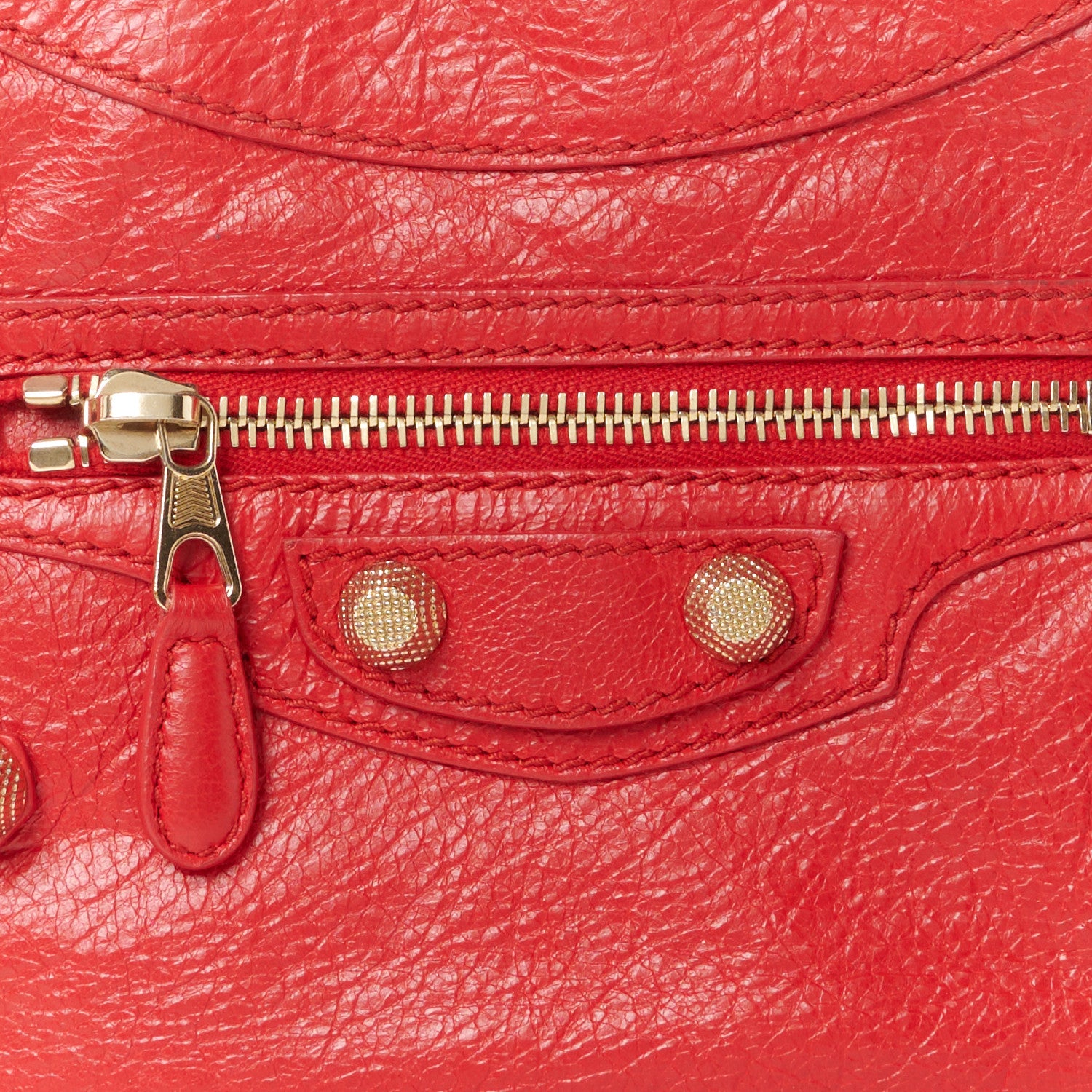 Balenciaga Agneau Giant 12 Gold Hardware Hip Rouge Cardinal 8 of 10