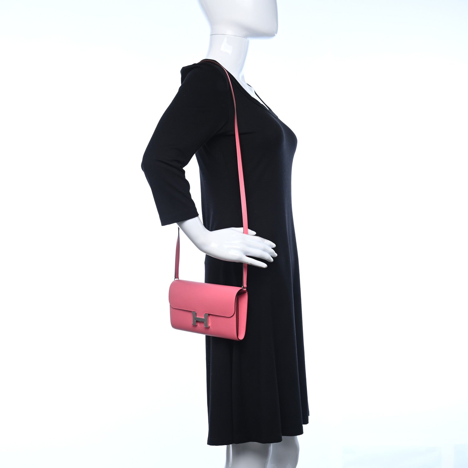 Hermes Evercolor Constance Wallet To Go Rose Azalee 2 of 11