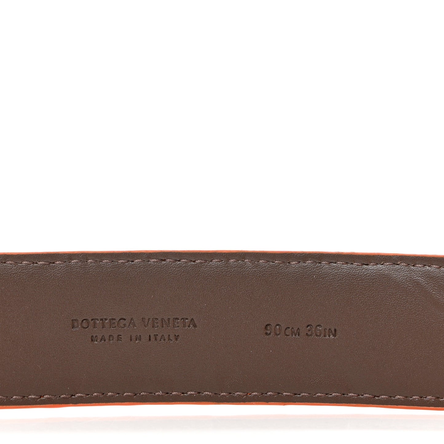 Nappa Intrecciato Belt 90 36 Orange