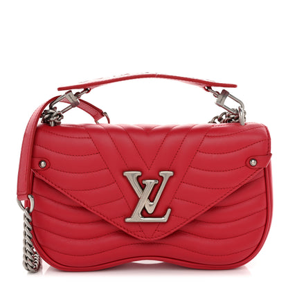 Louis Vuitton Calfskin New Wave Chain MM Ecarlate 1 of 10