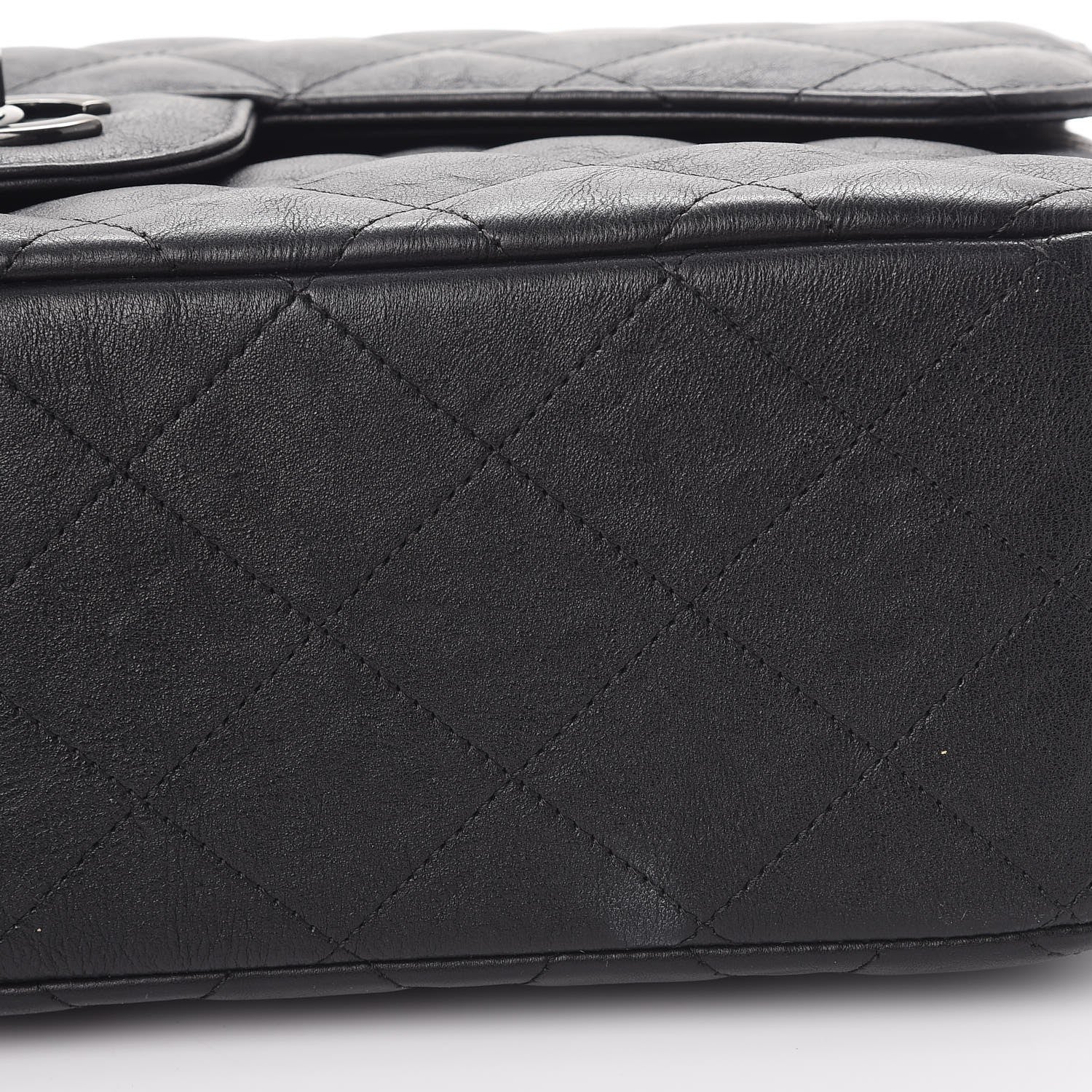Chanel Crumpled Calfskin Quilted Jumbo Double Flap So Black 9 of 10