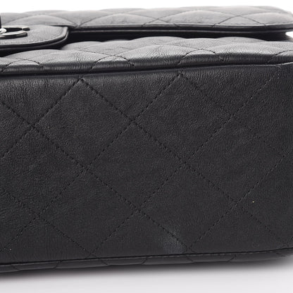 Chanel Crumpled Calfskin Quilted Jumbo Double Flap So Black 9 of 10