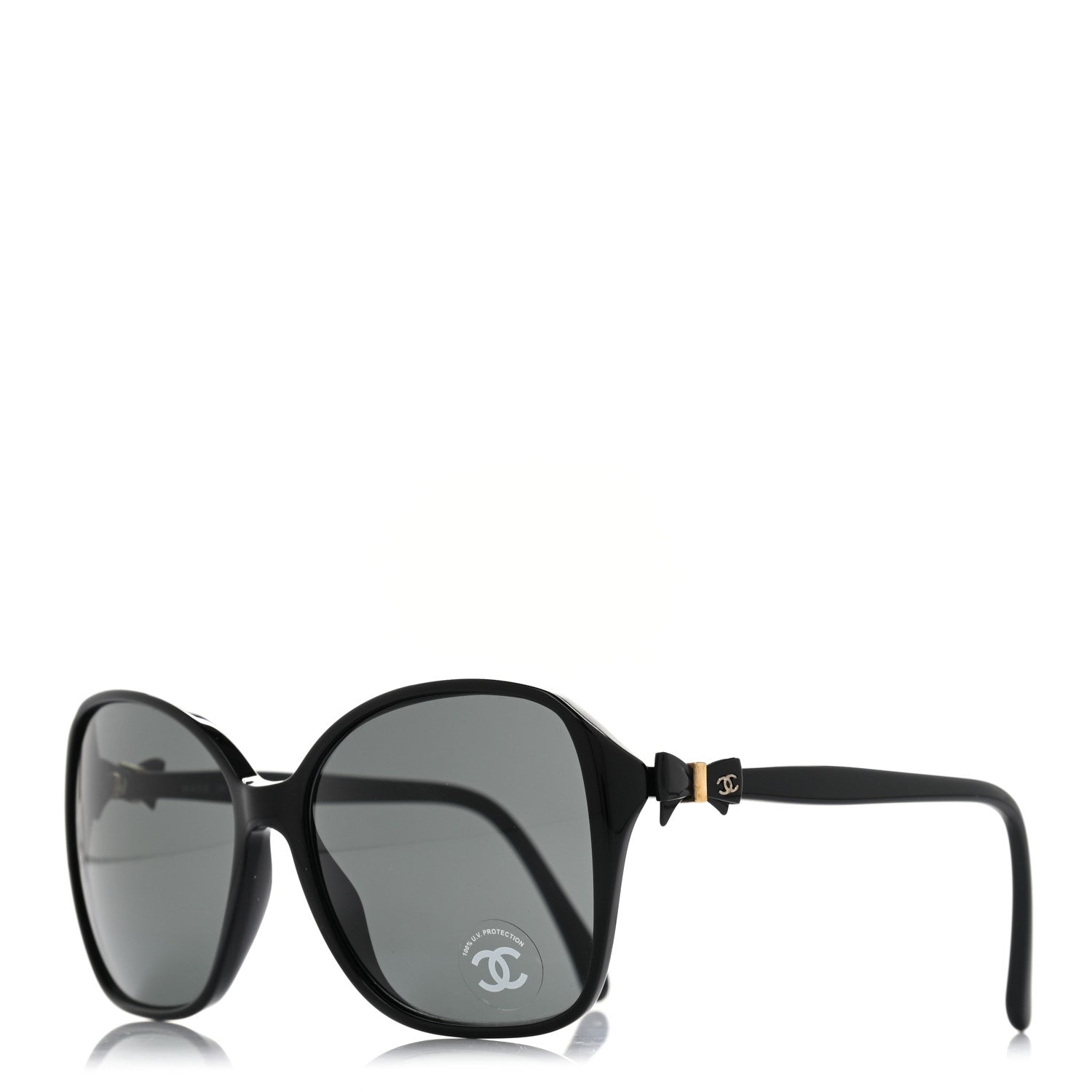 Chanel Acetate CC Bow Sunglasses 5205 Black 1 of 8