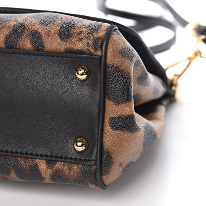 Dolce & Gabbana Dauphine Leopard Print Small Miss Sicily Satchel Black 14 of 17