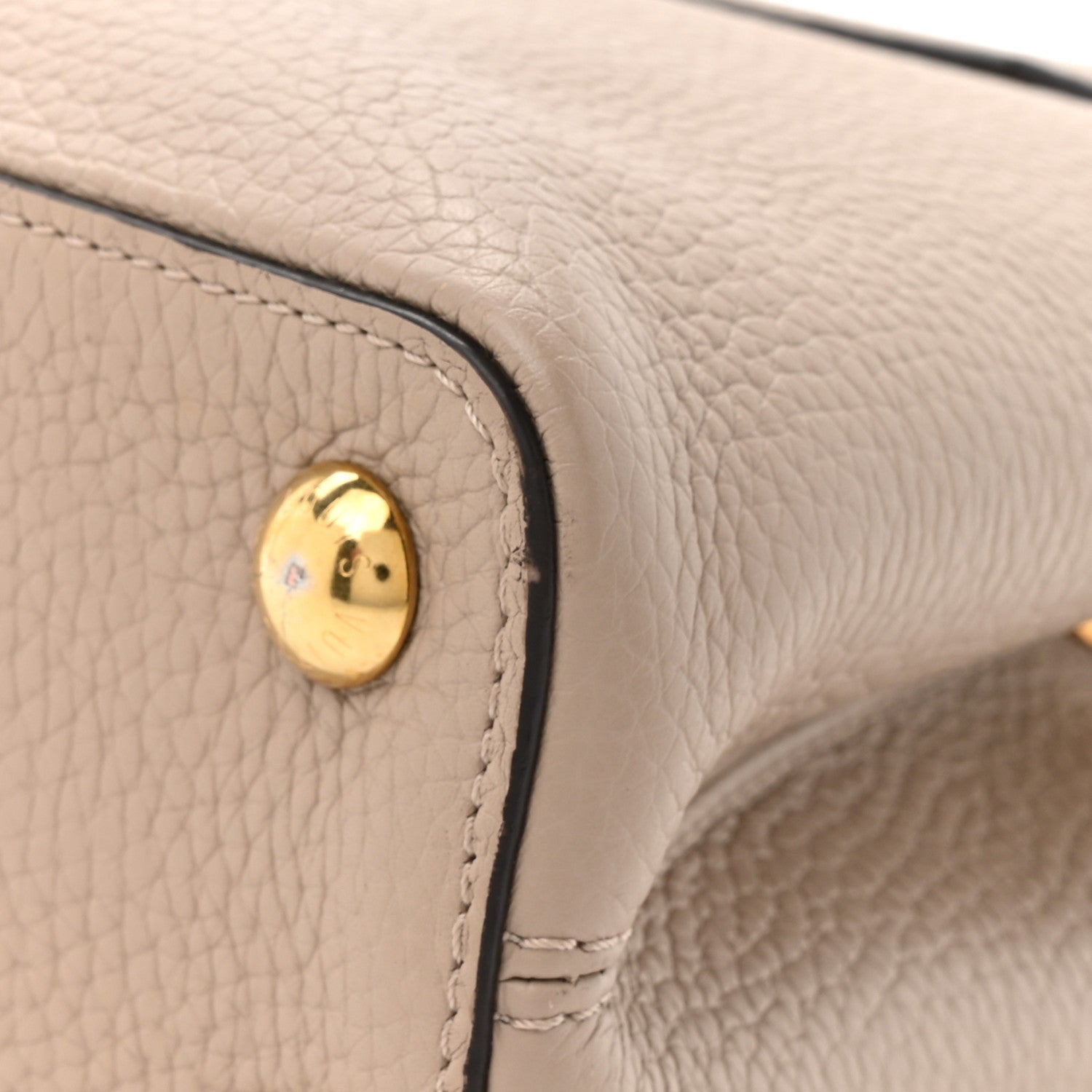 Louis Vuitton Taurillon Capucines BB Galet 12 of 16