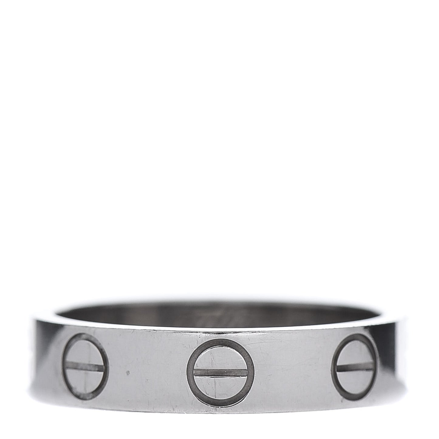 18K White Gold 3.5mm LOVE Wedding Band Ring 45 3.25