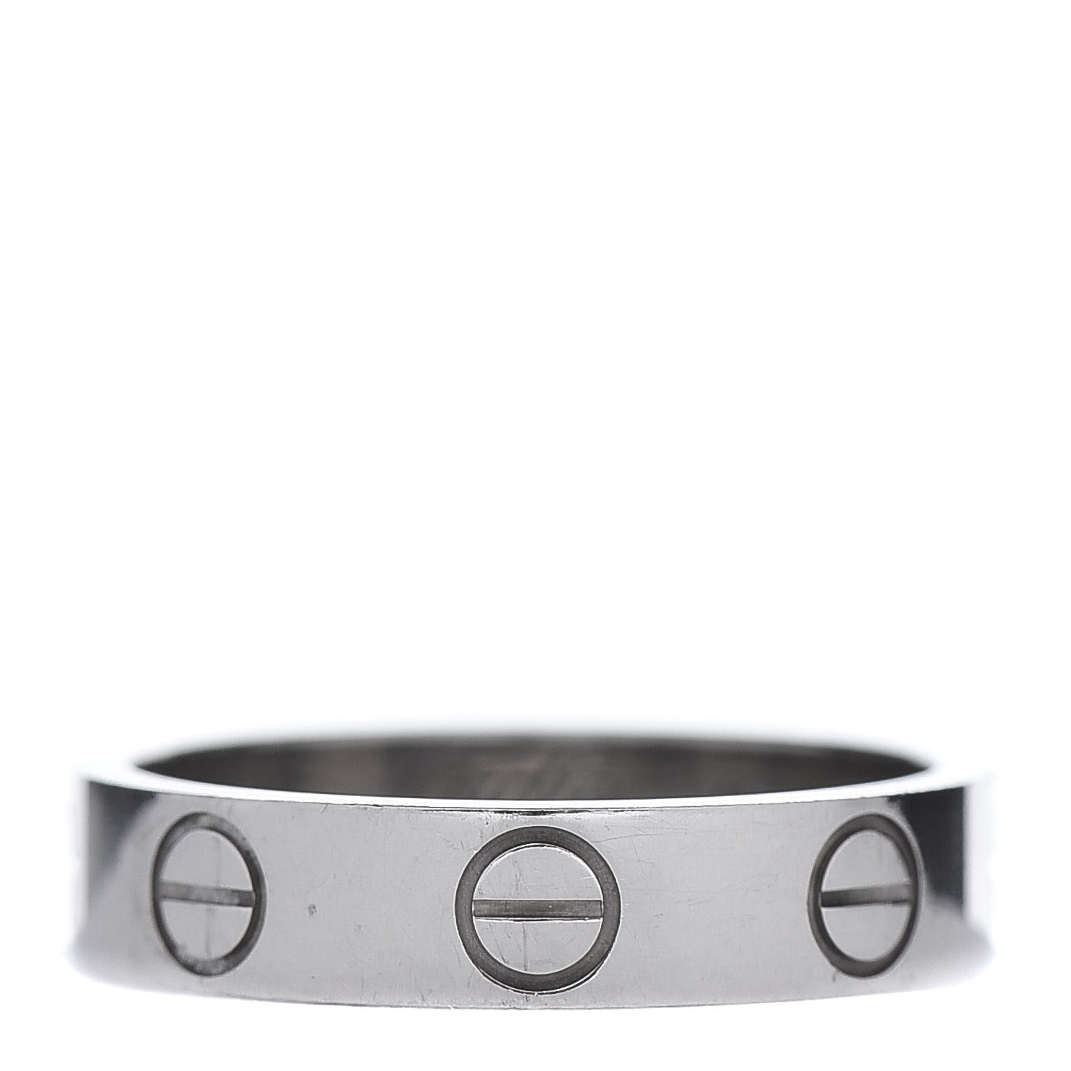 Cartier 18K White Gold 3.5mm LOVE Wedding Band Ring 45 3.25 1 of 4