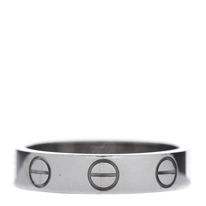 Cartier 18K White Gold 3.5mm LOVE Wedding Band Ring 45 3.25 1 of 4