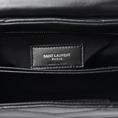 Saint Laurent Calfskin Y Quilted Monogram Toy Loulou Crossbody Bag Black 5 of 12