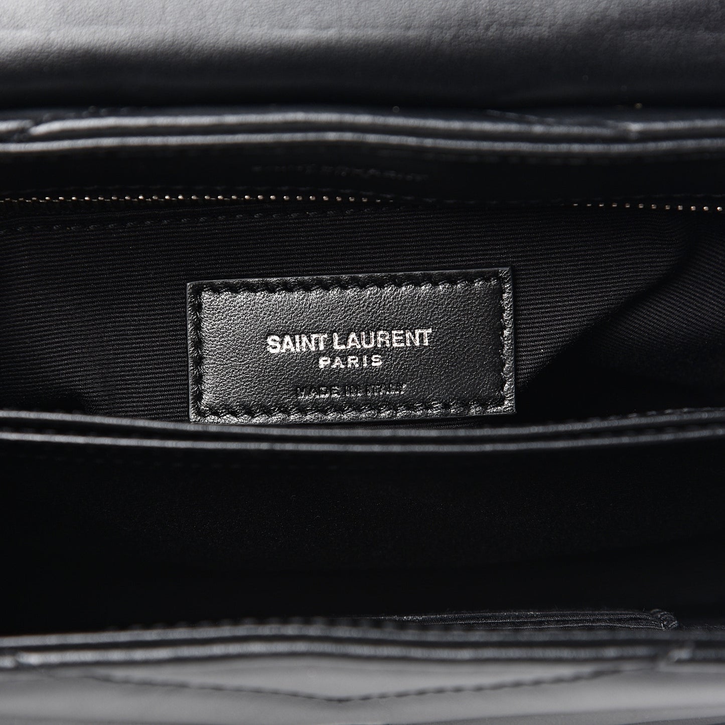 Calfskin Y Quilted Monogram Toy Loulou Crossbody Bag Black