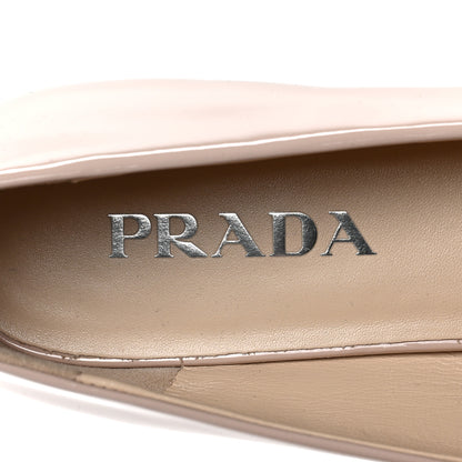 Prada Patent Triangle Ballerina Flats 39.5 Cipria 7 of 8