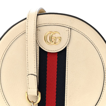 Gucci Textured Calfskin Web Mini Ophidia Round Shoulder Bag Mystic White 8 of 10