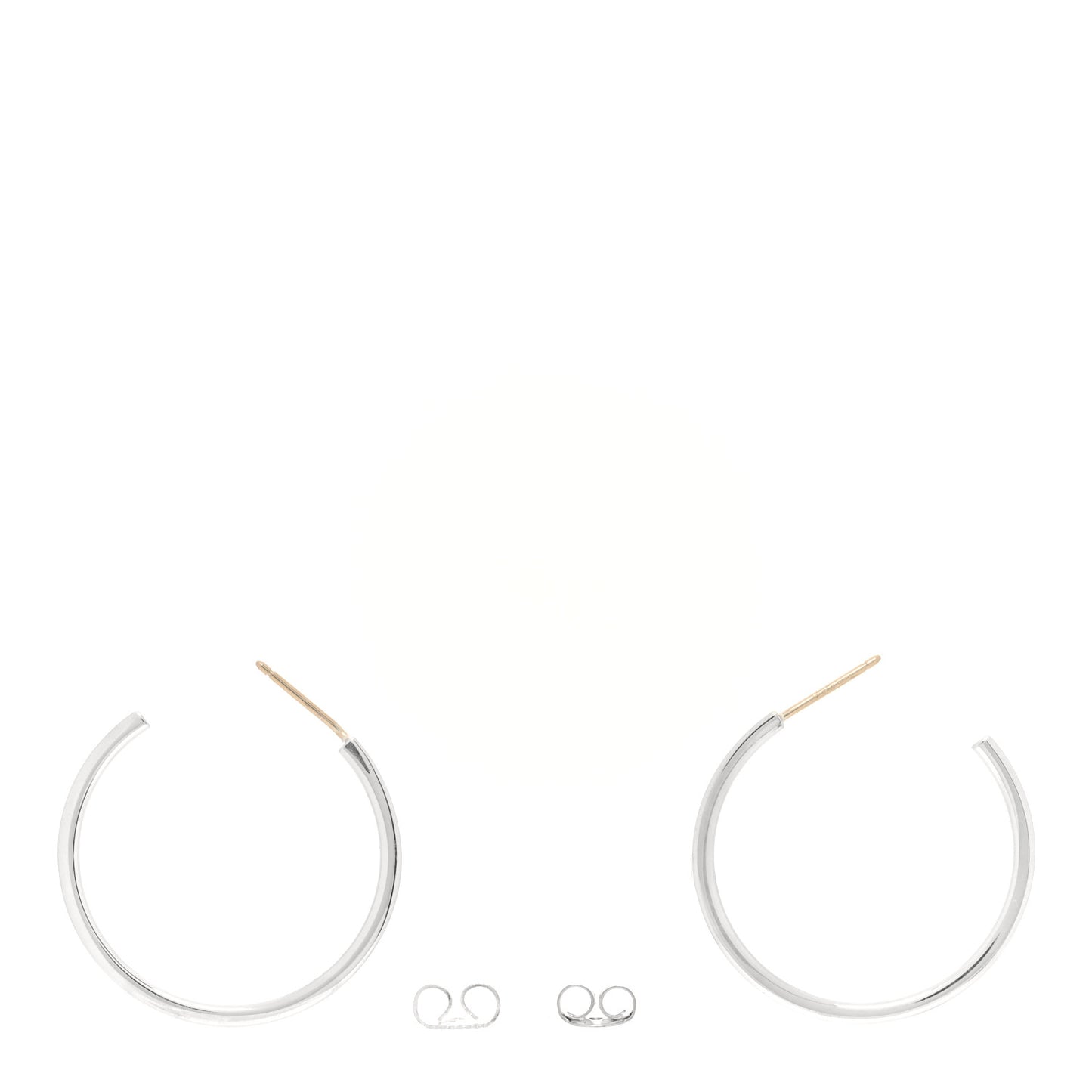 Sterling Silver Medium Narrow 1837 Hoop Earrings