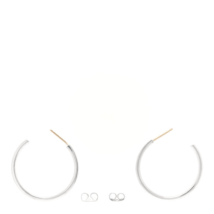 Tiffany Sterling Silver Medium Narrow 1837 Hoop Earrings 3 of 4