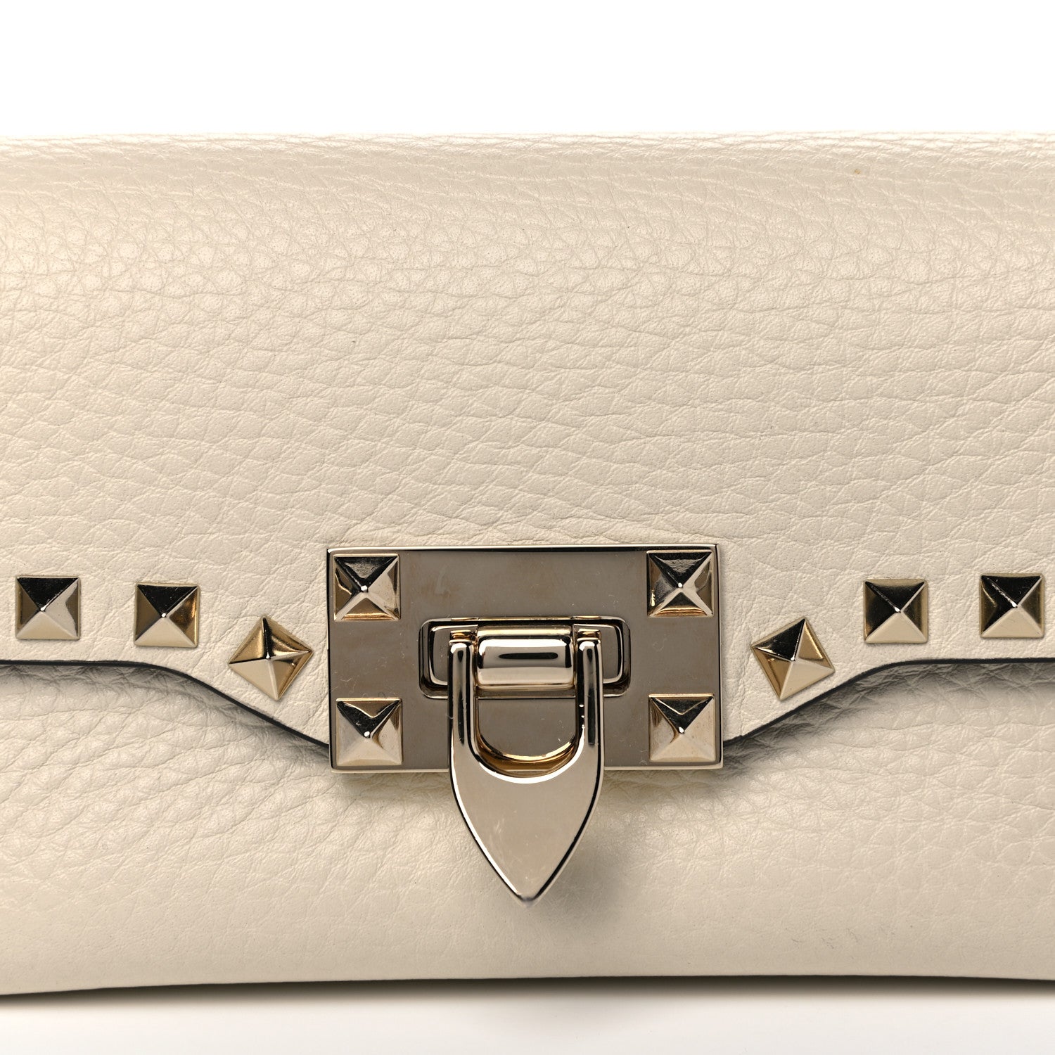 Valentino Garavani Pebbled Calfskin Mini Rockstud Crossbody Bag White 8 of 13