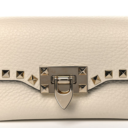 Valentino Garavani Pebbled Calfskin Mini Rockstud Crossbody Bag White 8 of 13