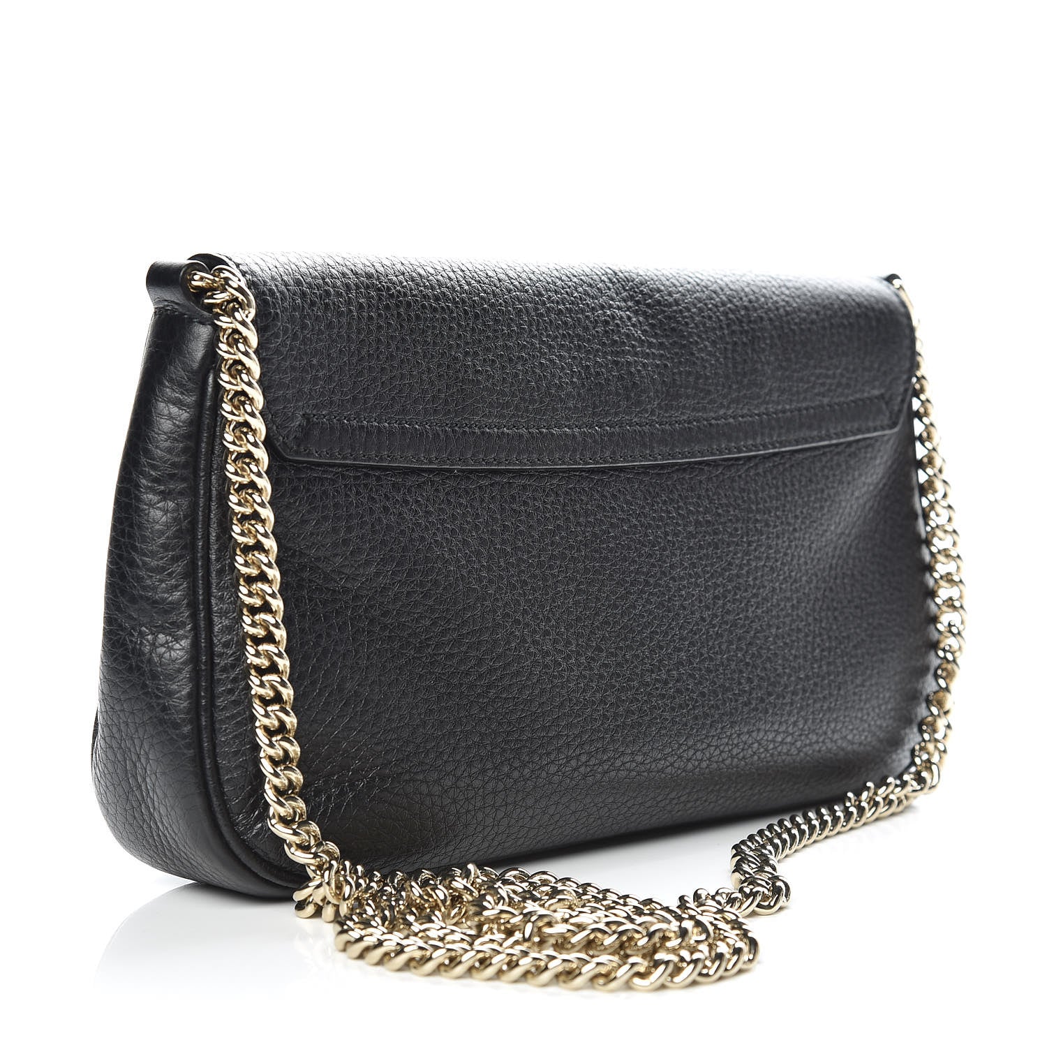 Gucci Pebbled Calfskin Medium Soho Flap Crossbody Black 3 of 10