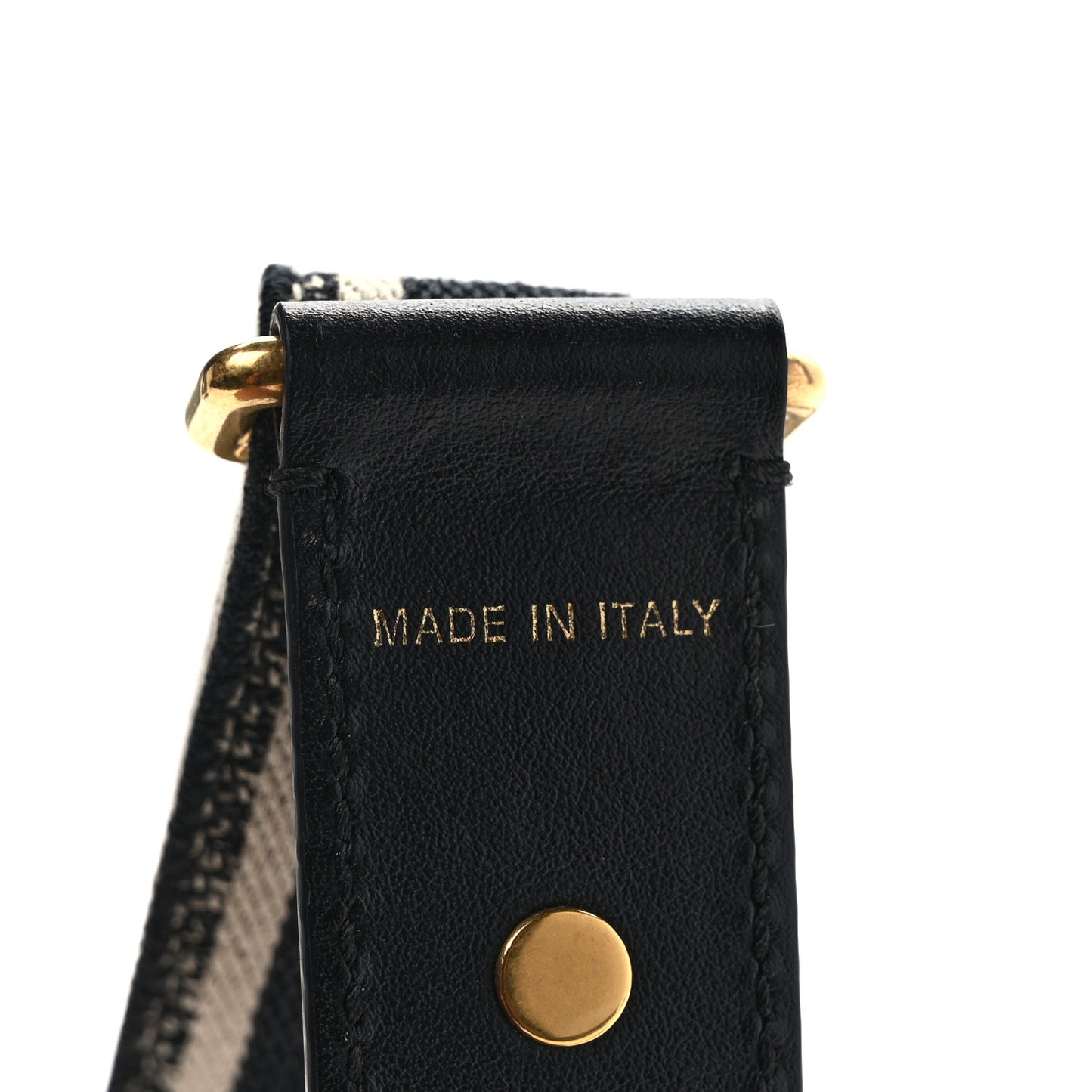 Canvas Embroidered Adjustable Shoulder Strap Black