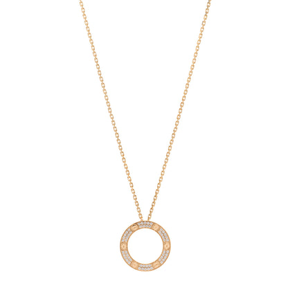 Cartier 18K Yellow Gold Diamond LOVE Paved Necklace 1 of 6