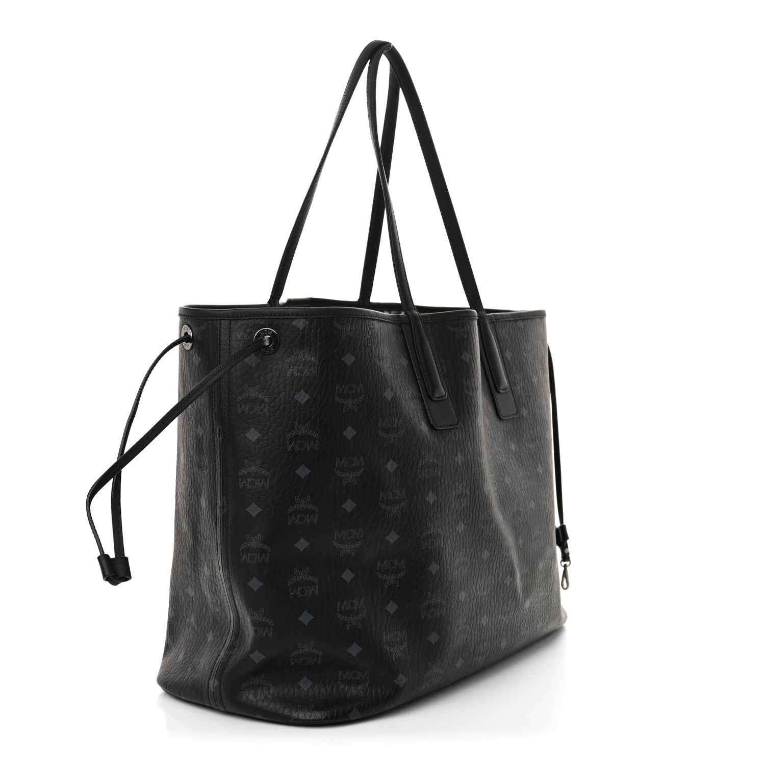 MCM Visetos Large Liz Reversible Shopper Tote Black 6 of 26