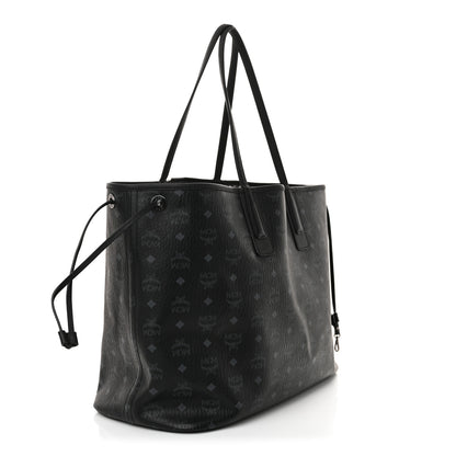 MCM Visetos Large Liz Reversible Shopper Tote Black 6 of 26