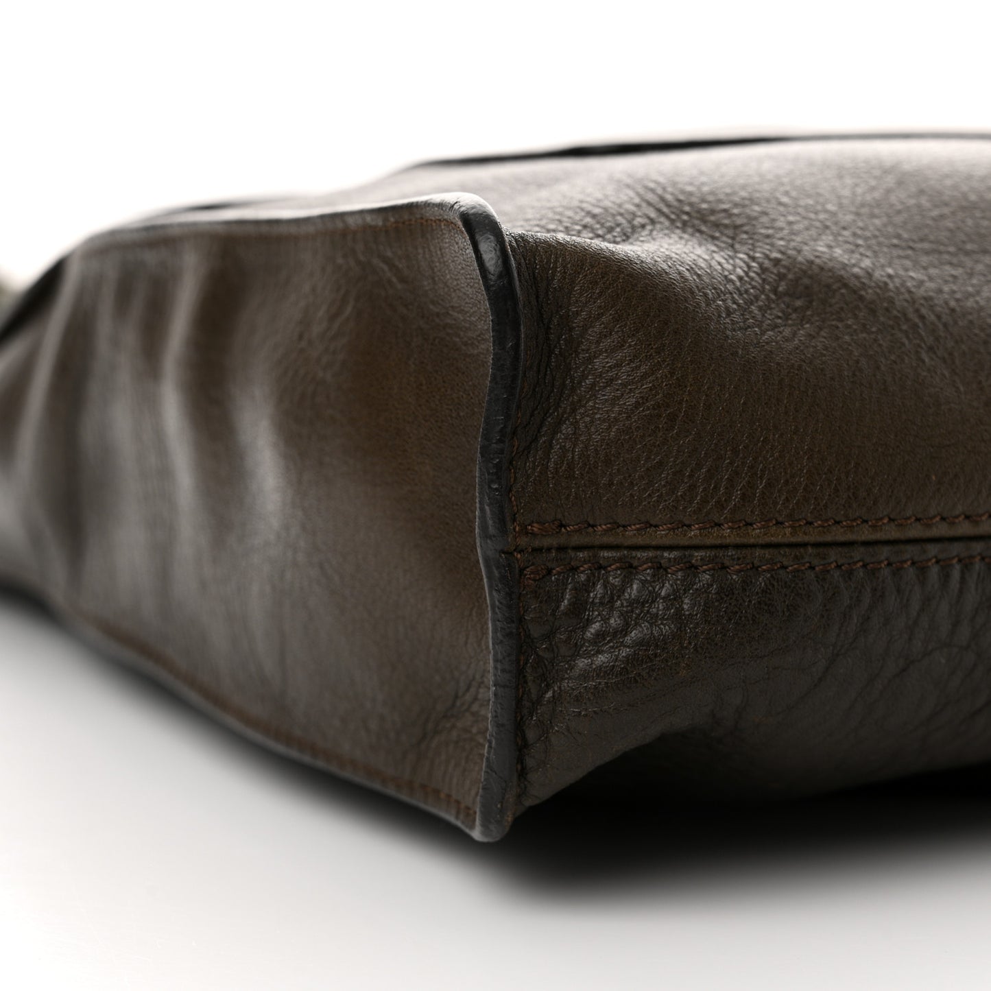 Natural Grain Calfskin Antony Messenger Crossbody Green