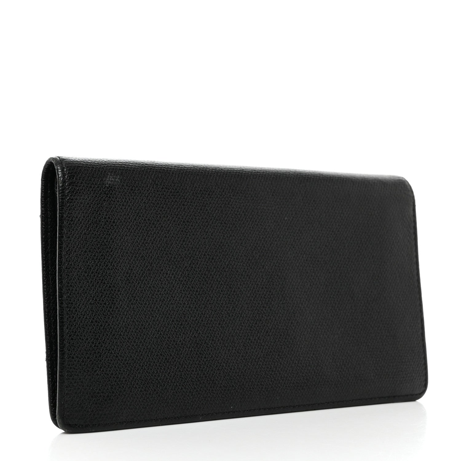Chanel Grained Calfskin CC Button Yen Wallet Black 3 of 8